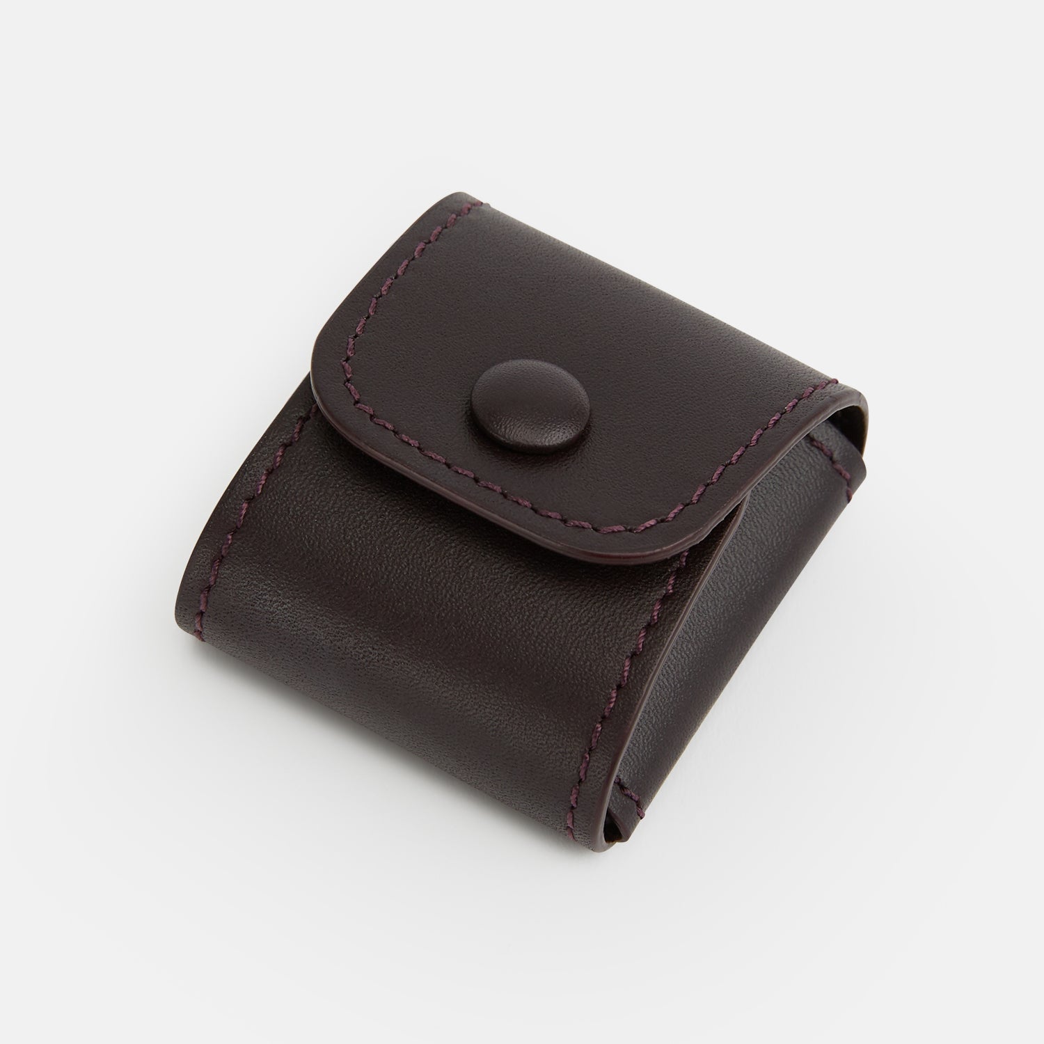 Burgundy Leather Cufflinks