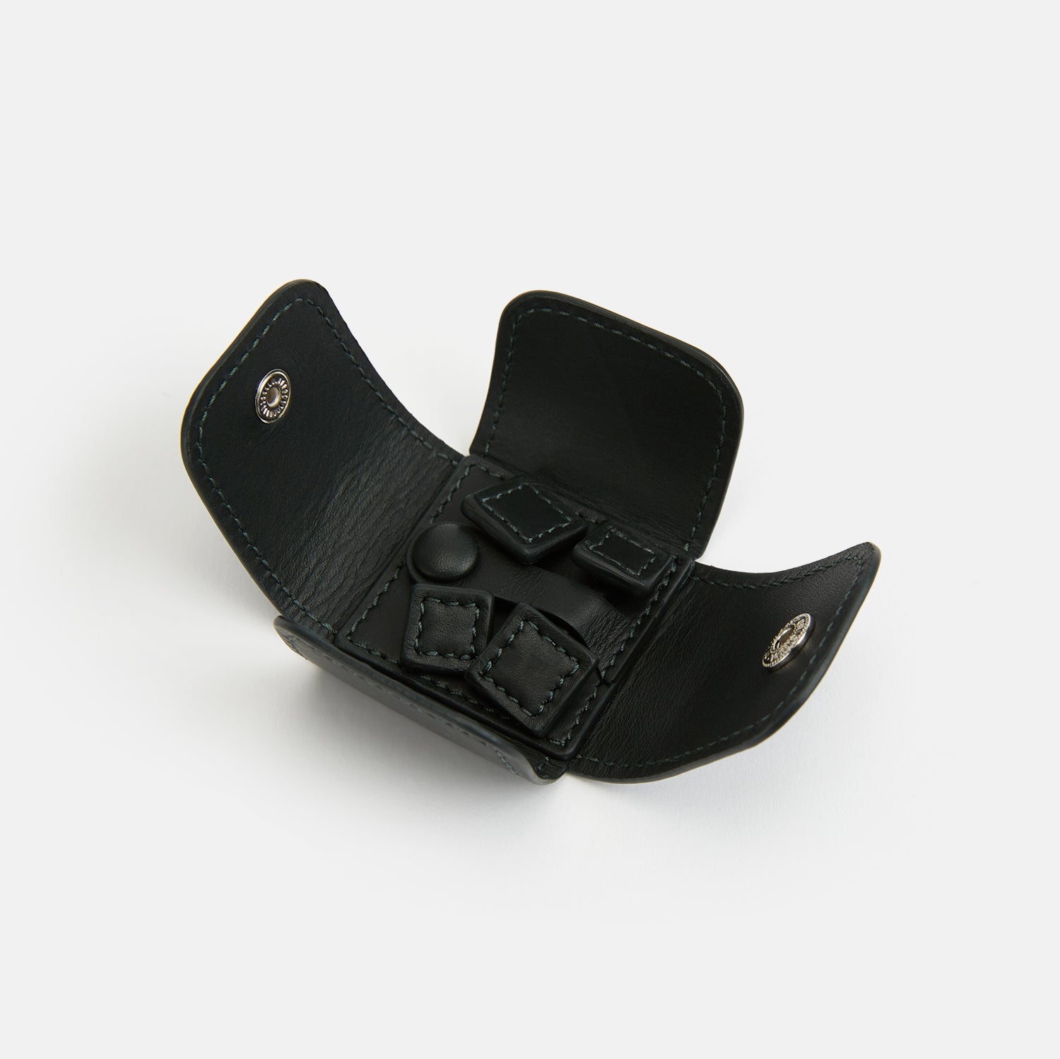 Forest Green Leather Cufflinks