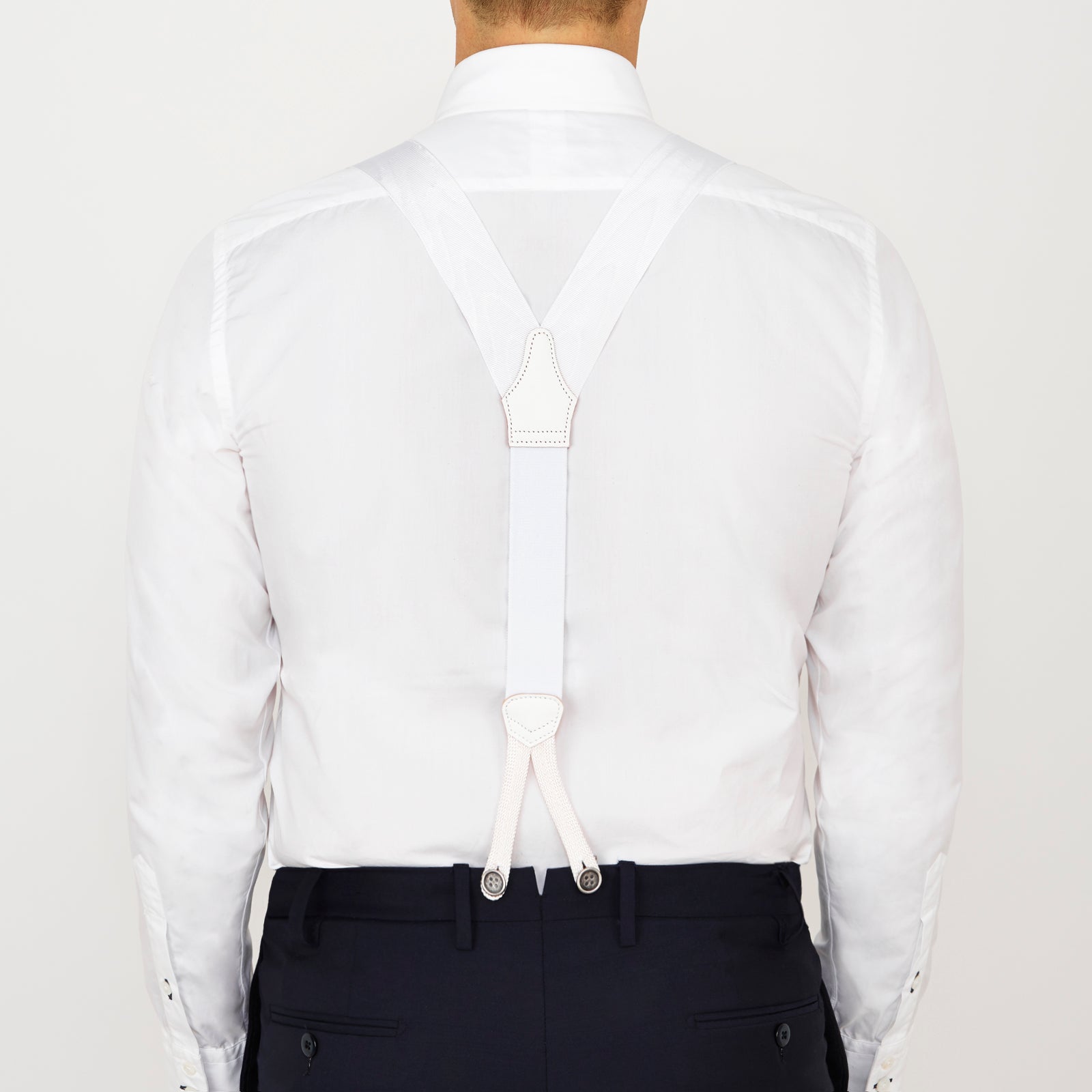 White Adjustable Formal Braces
