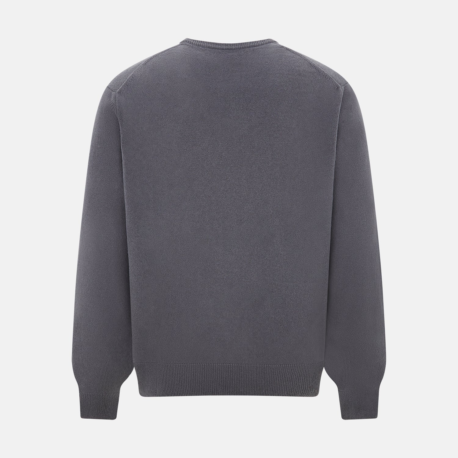 Grey V-Neck Cashmere Jumper