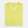 Bright Yellow Cashmere V-neck Jumper