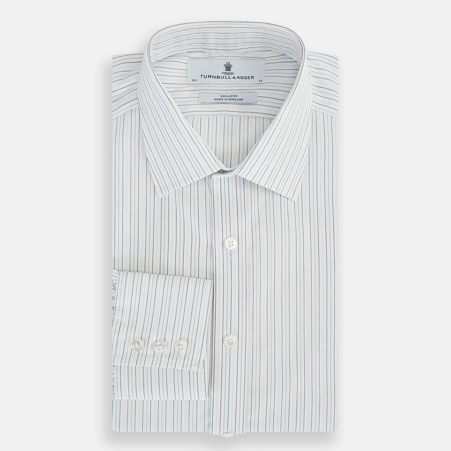Blue Multi-Tone Double Pinstripe Mayfair Shirt