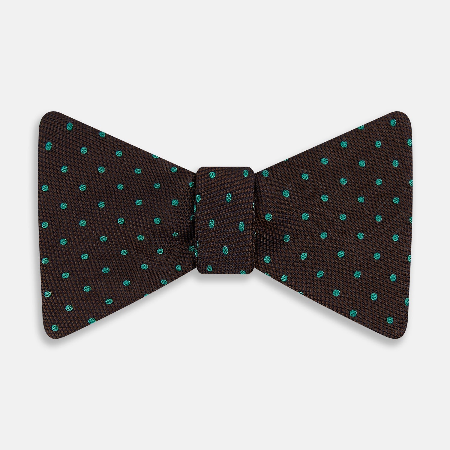 Blue and Brown Micro Dot Silk Bow Tie
