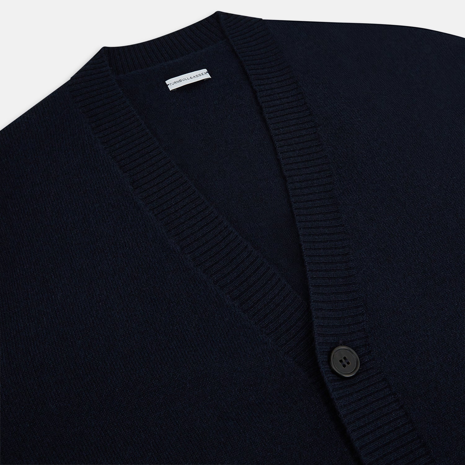 Navy V-Neck Cashmere Cardigan