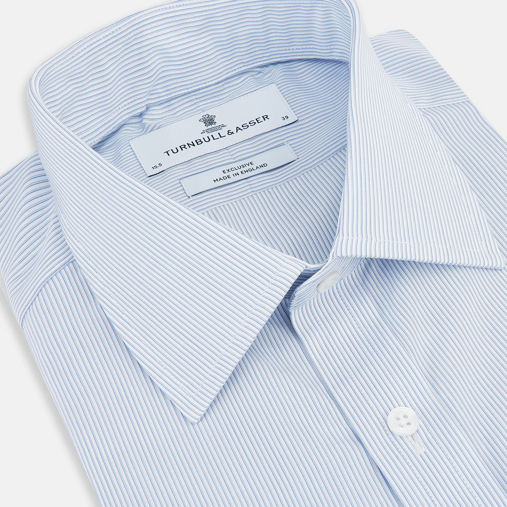 Sky Blue Hairline Multi Stripe Mayfair Shirt