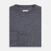Melange Grey Crew Neck Cashmere Jumper