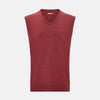 Antique Pink Cashmere V-Neck Vest