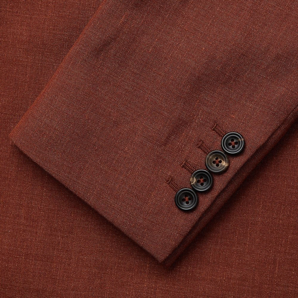 Rust Linen-Wool-Silk Bertie Blazer