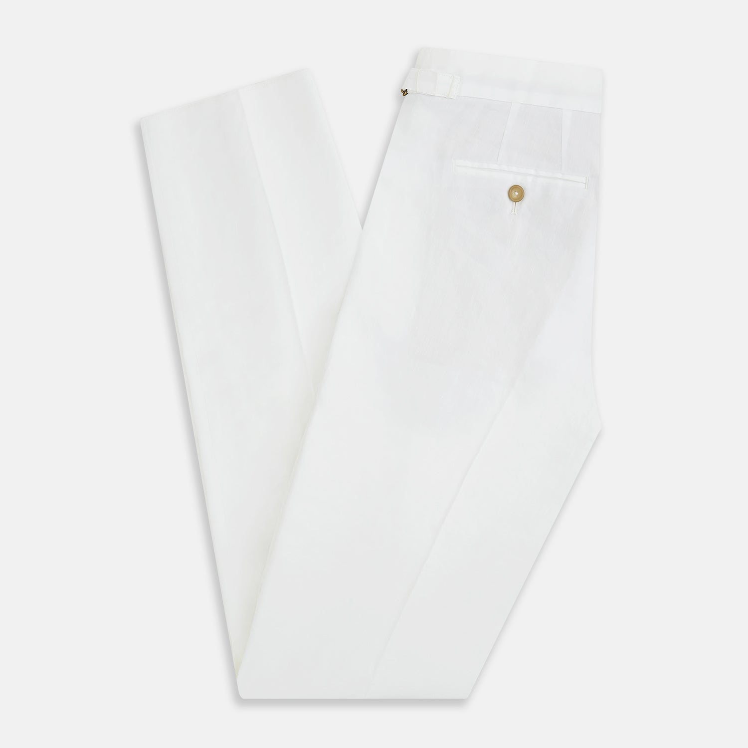 White Linen Henry Trousers