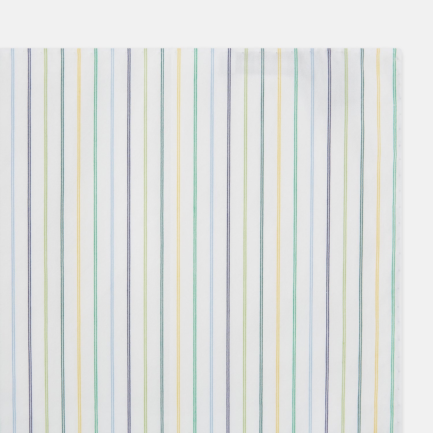 Yellow Multi Double Pinstripe Hand-Rolled Handkerchief