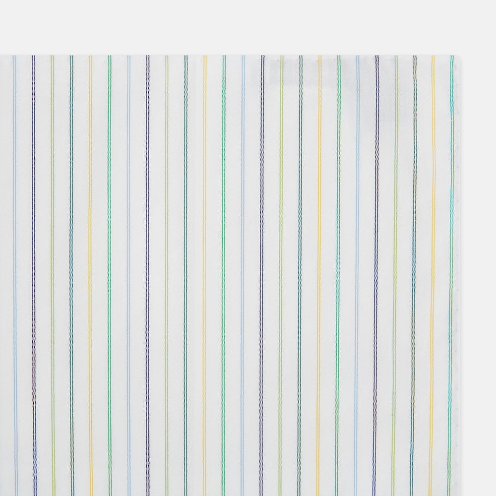 Yellow Multi Double Pinstripe Hand-Rolled Handkerchief