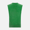 Fern Green V-neck Sleeveless Vest