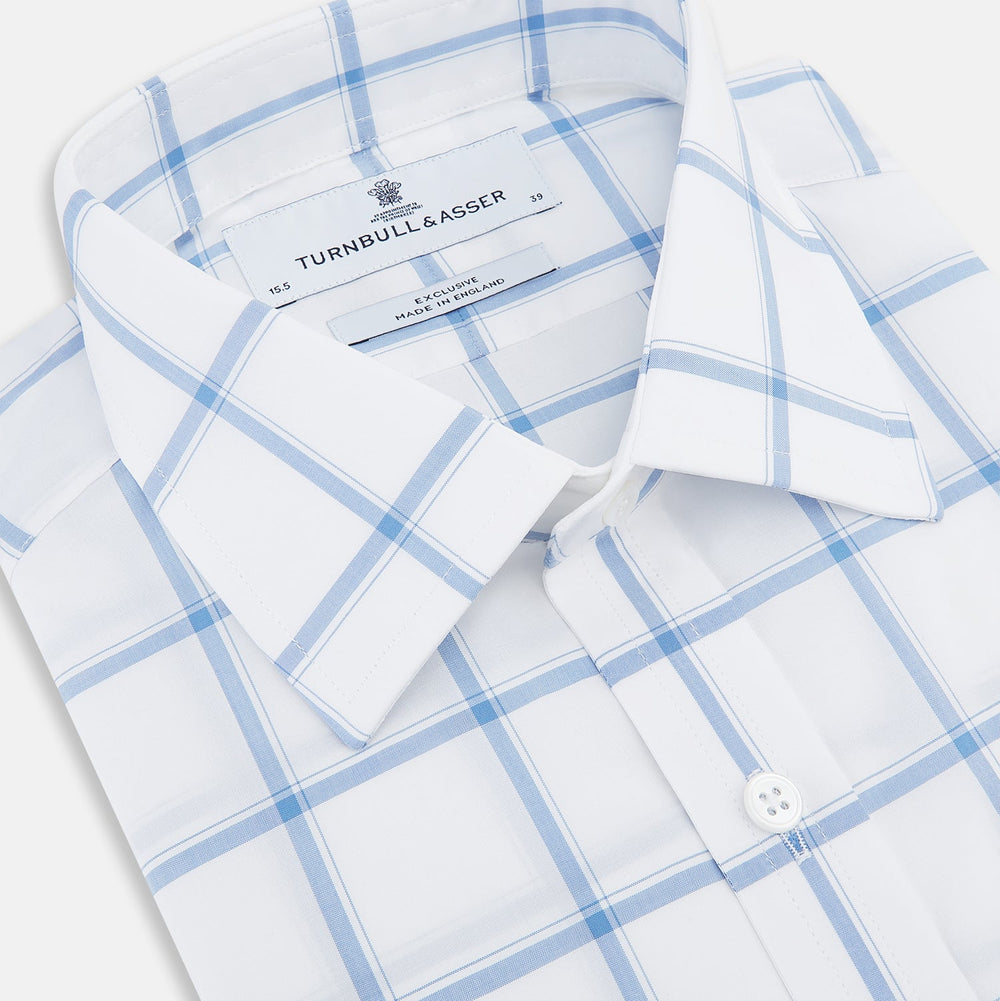 Colony Blue Grid Check Mayfair Shirt