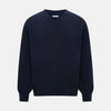 Navy Cashmere V-neck Jumper
