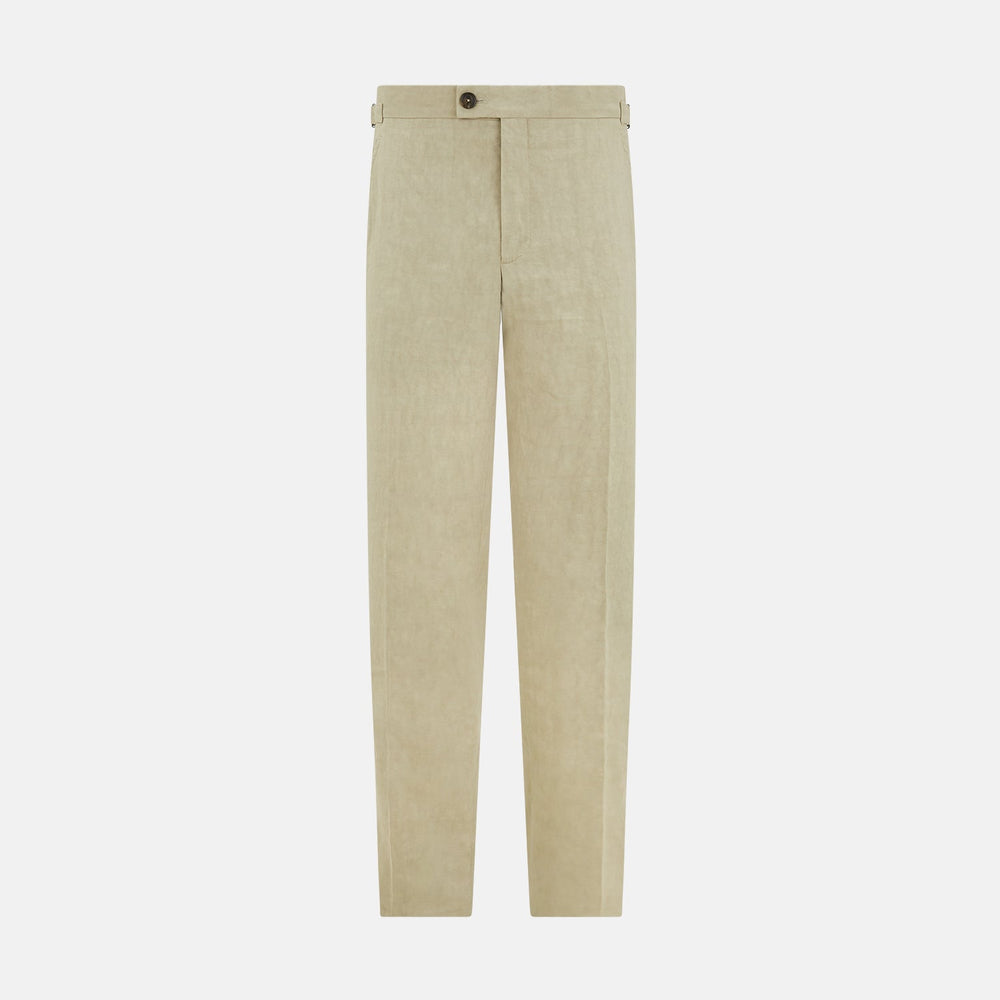 Taupe Linen Henry Trousers