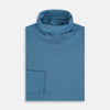 Pale Blue Fine Merino High Neck Jumper