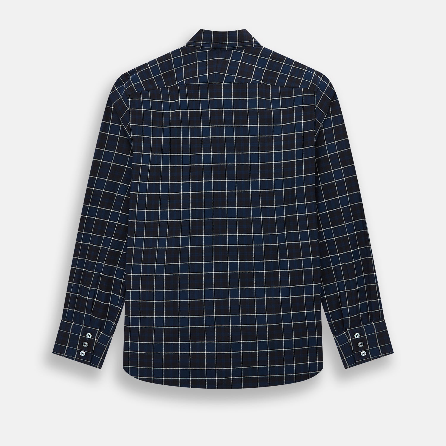 Navy and White Check Windsor Shirt