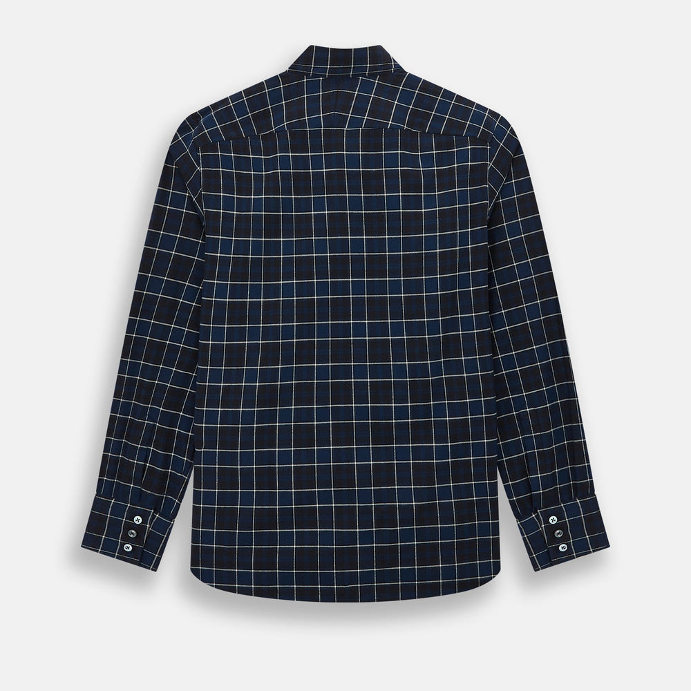 Navy and White Check Windsor Shirt