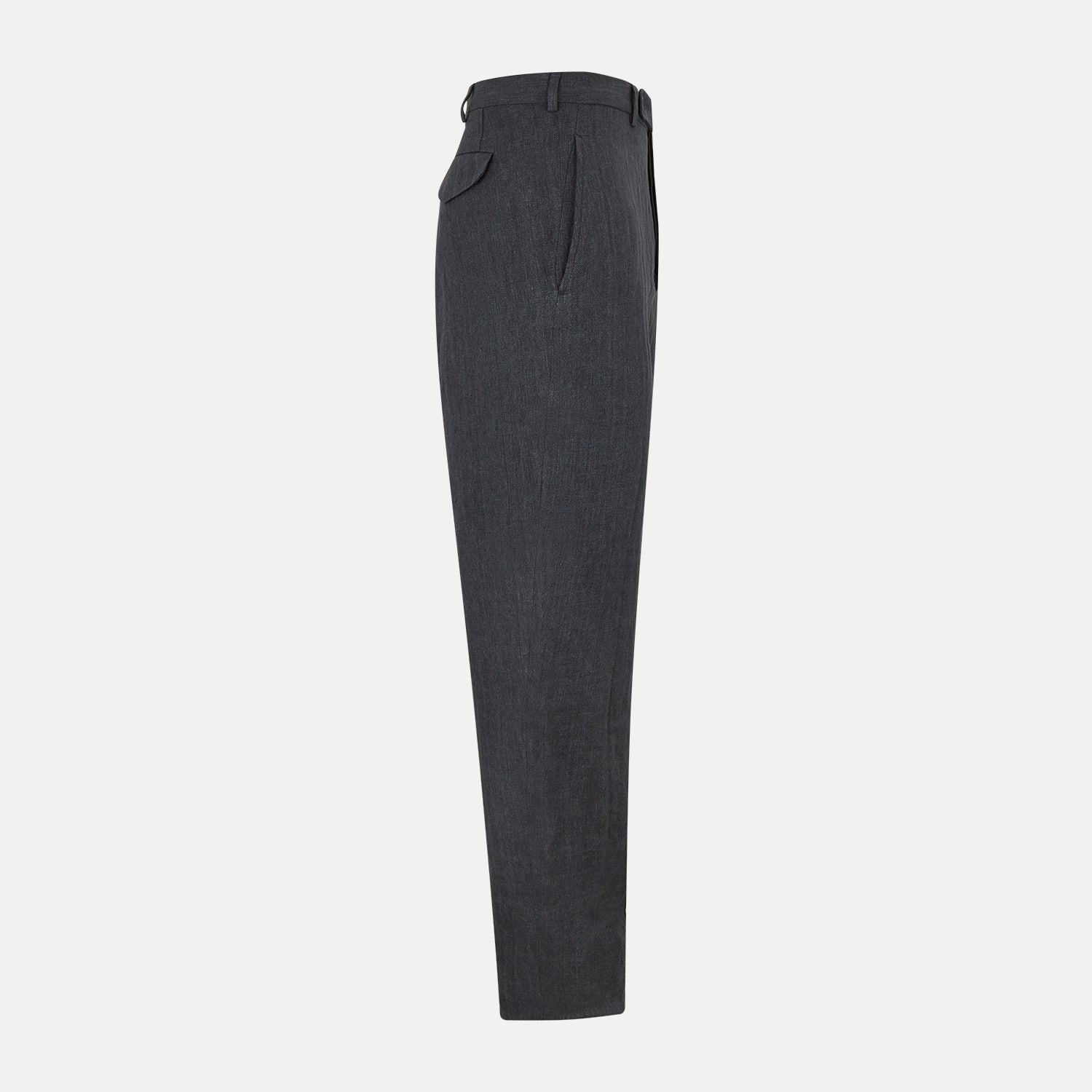 Ash Linen Herringbone Edmund Trousers