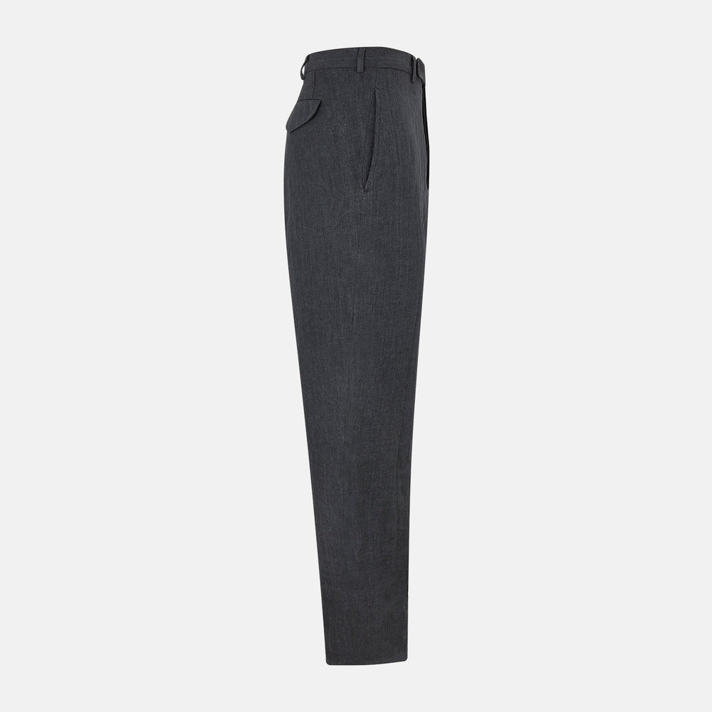 Ash Linen Herringbone Edmund Trousers