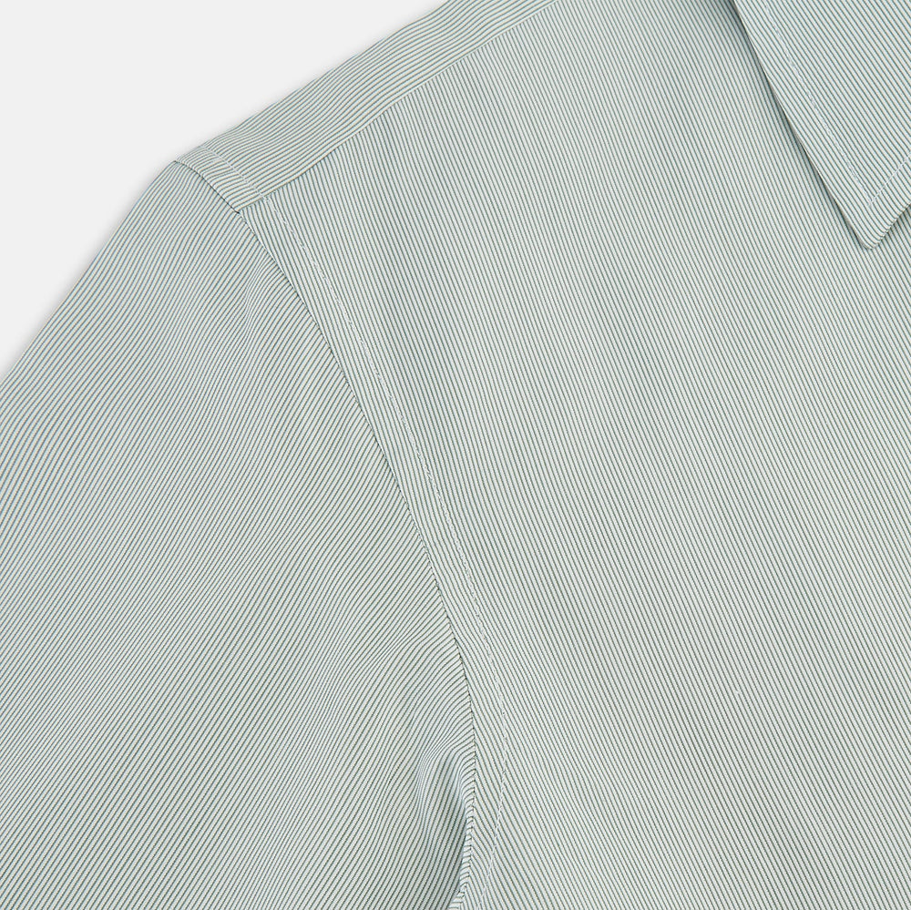 Dark Green Hairline Stripe Westminster Shirt