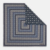 Ash Dots and Floral Tile Double-Sided Silk Pocket Square