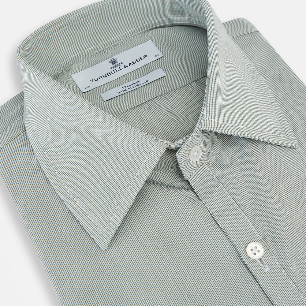 Dark Green Micro Graph Check Westminster Shirt