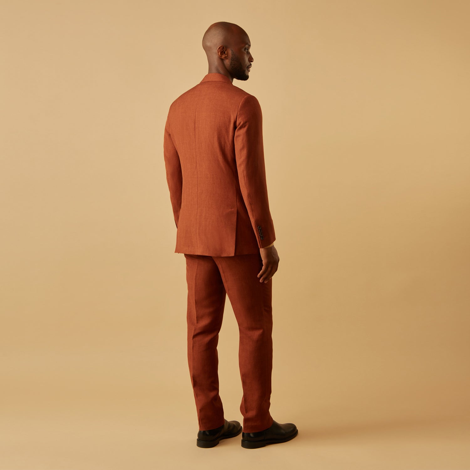 Rust Linen-Wool-Silk Bertie Blazer