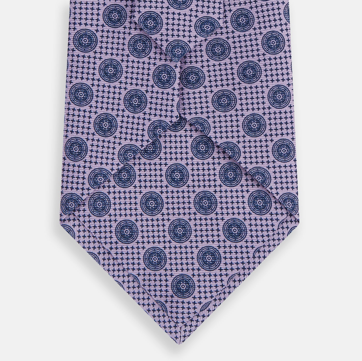 Lilac Medallion Silk Tie