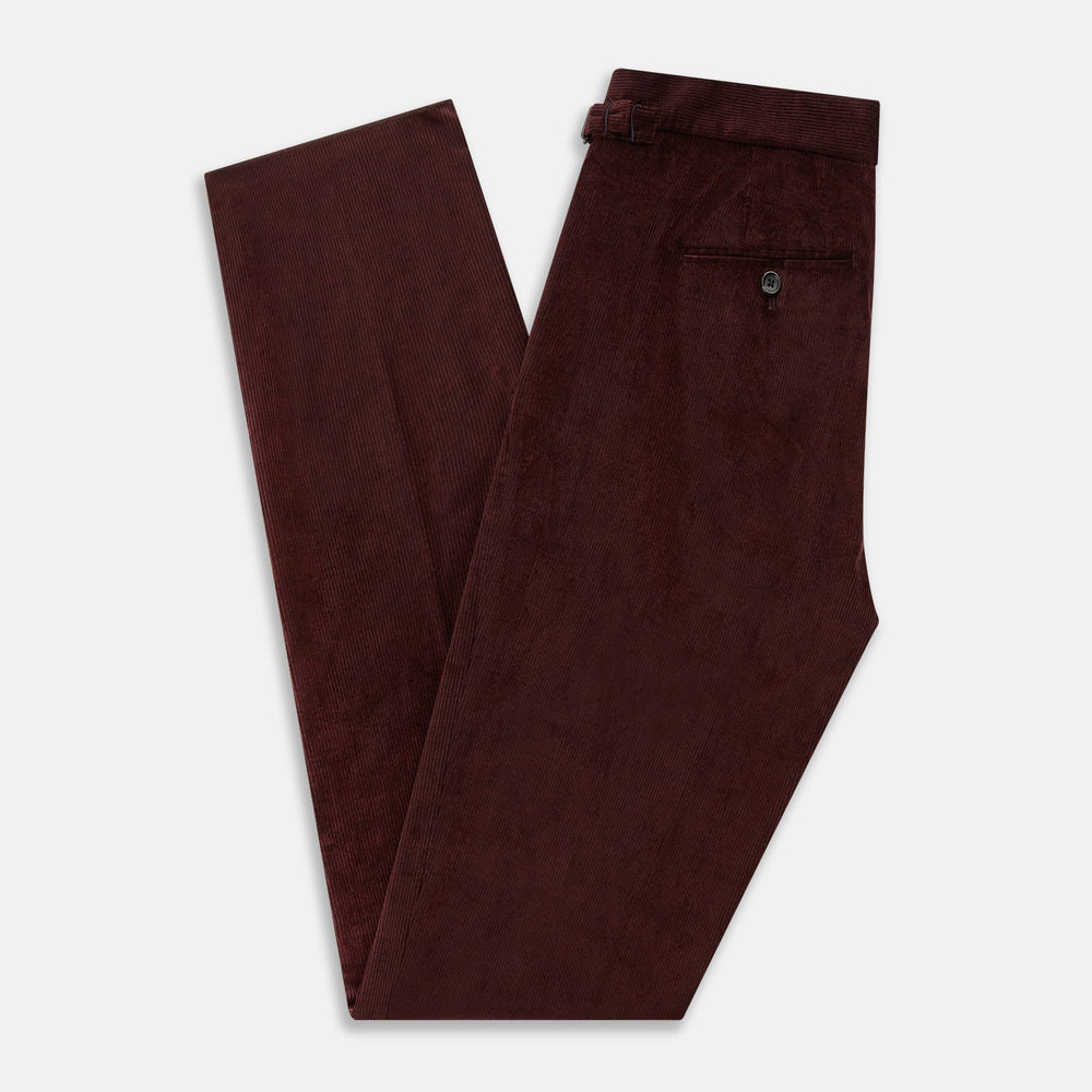 Burgundy Corduroy Henry Trousers