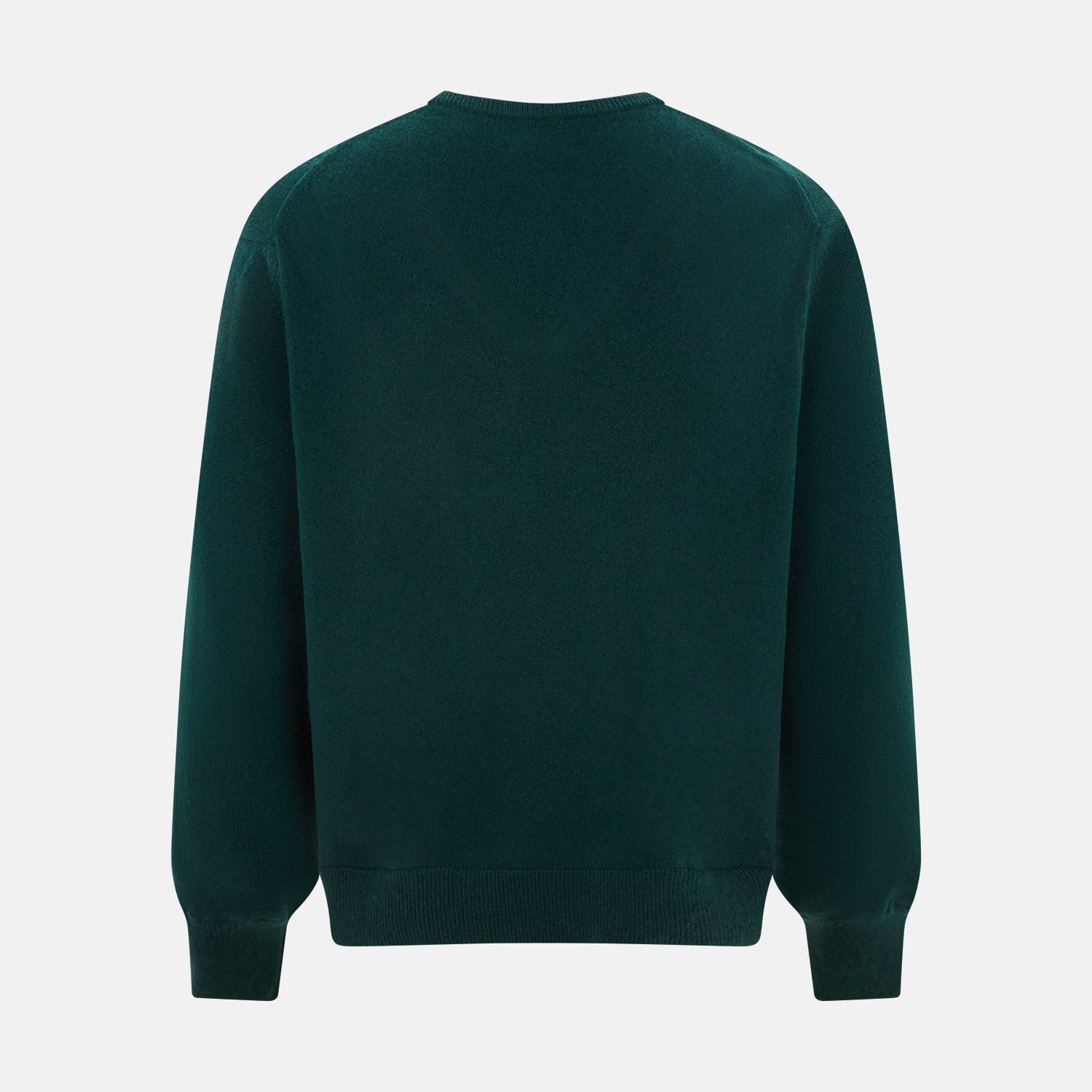 Forest Green Cashmere V-neck Jumper
