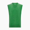 Fern Green V-neck Sleeveless Vest