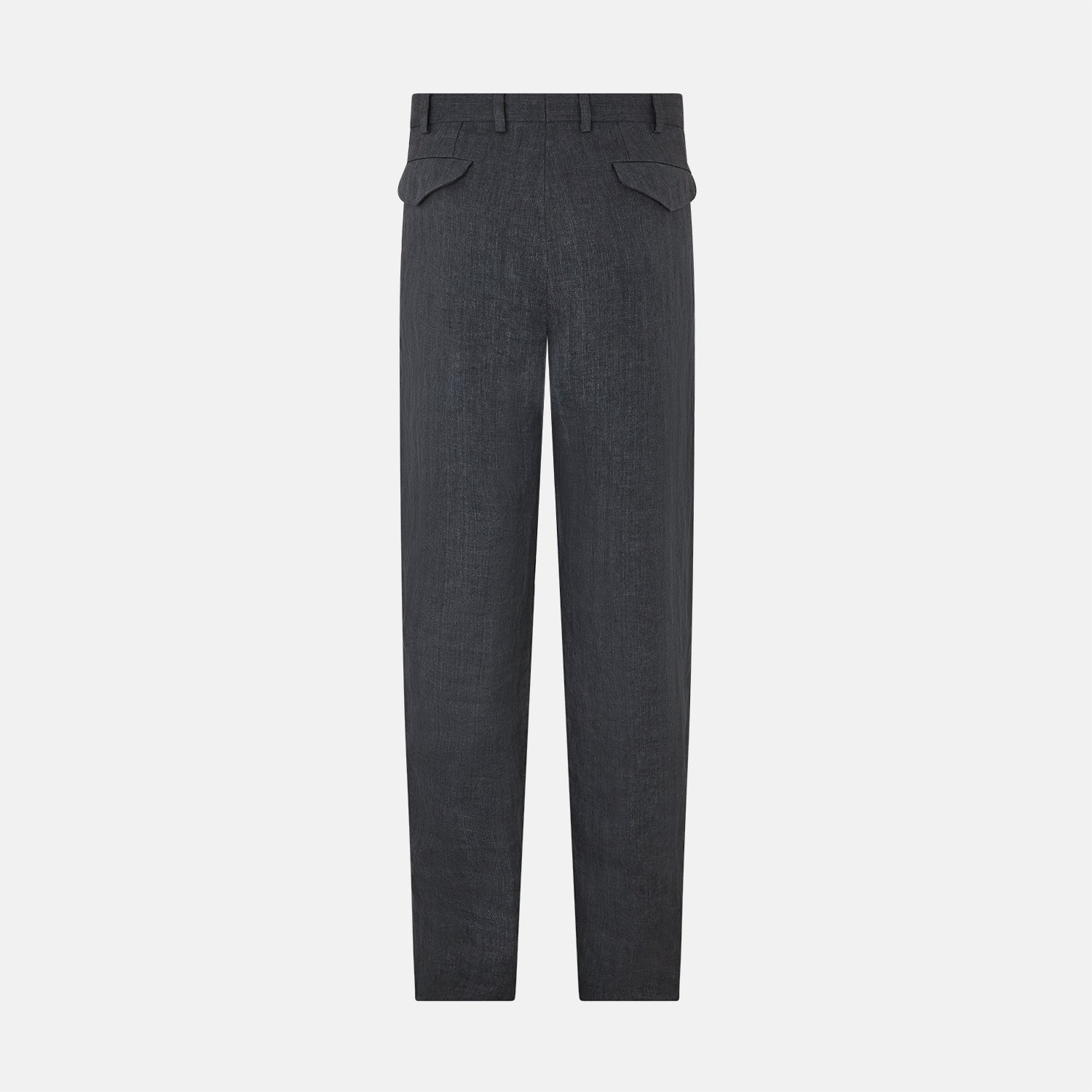 Ash Linen Herringbone Edmund Trousers