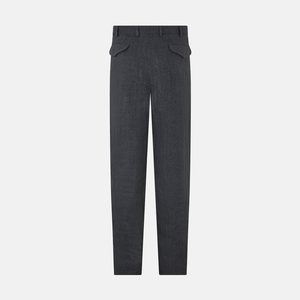 Ash Linen Herringbone Edmund Trousers