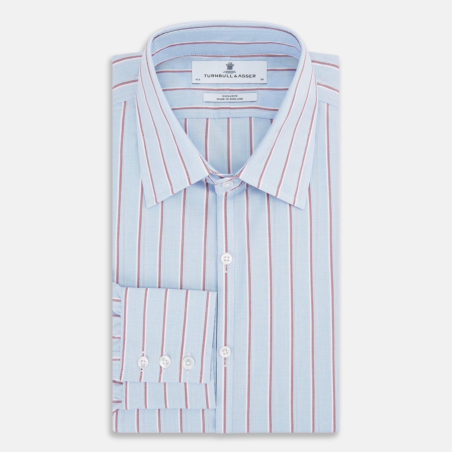 Blue and Burgundy Multi-Stripe Westminster Shirt