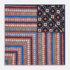 Orange Dots and Floral Tile Double-Sided Silk Pocket Square
