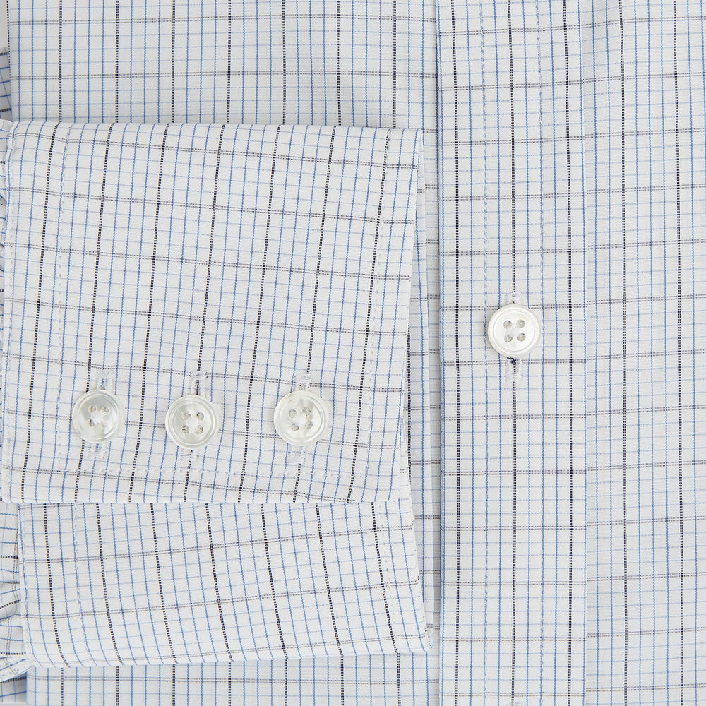 Navy and Blue Multi Grid Check Mayfair Shirt