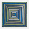 Oxford Blue Dots and Floral Tile Double-Sided Silk Pocket Square