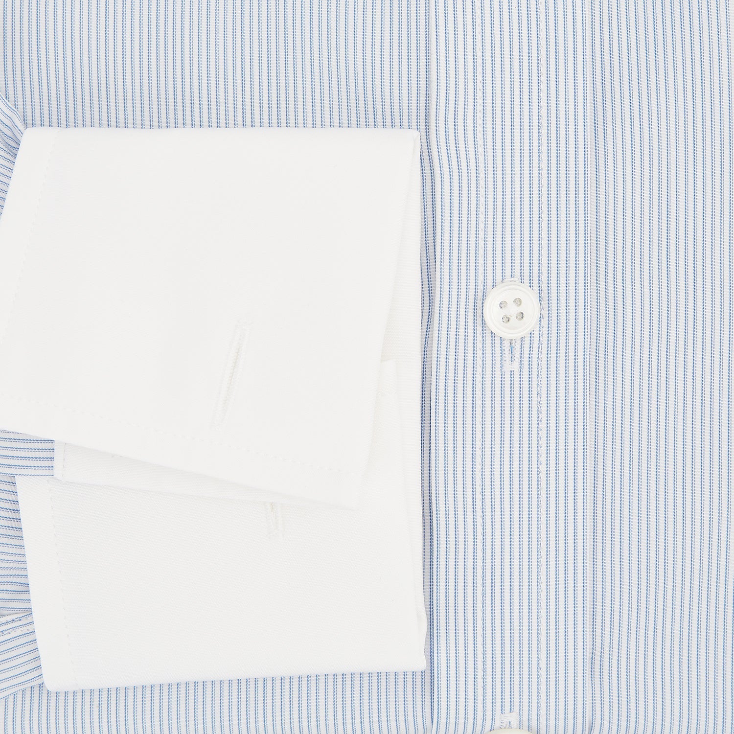 Sky Blue Hairline Multi Stripe Shirt with Constrast T&A Collar and Cuffs