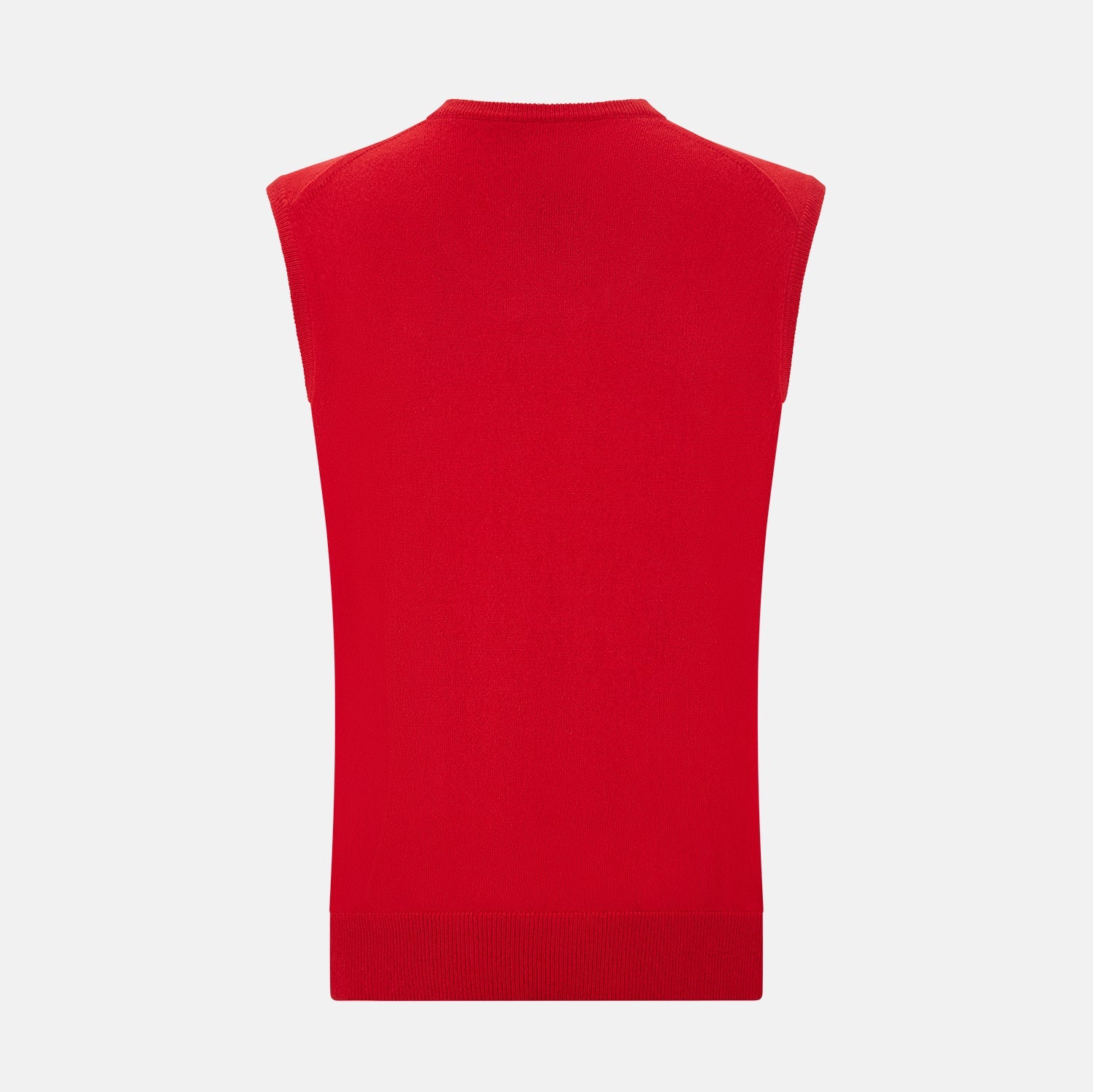 Red Cashmere V-Neck Vest