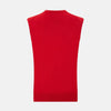 Red Cashmere V-Neck Vest