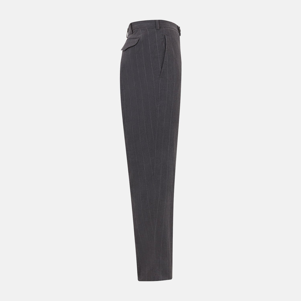 Dark Chocolate Striped Edmund trousers