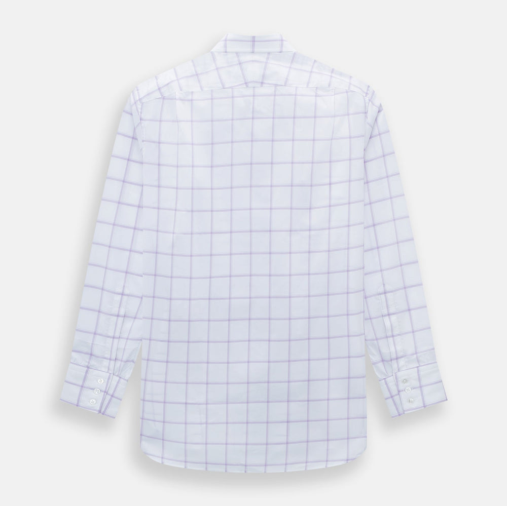 Lilac Grid Check Mayfair Shirt