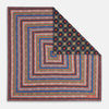 Orange Dots and Floral Tile Double-Sided Silk Pocket Square