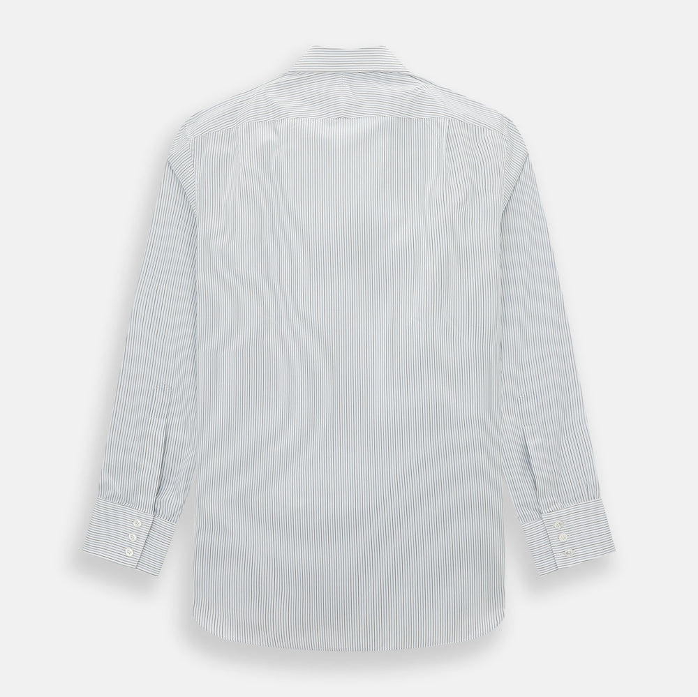 Navy and Brown Pinstripe Mayfair Shirt