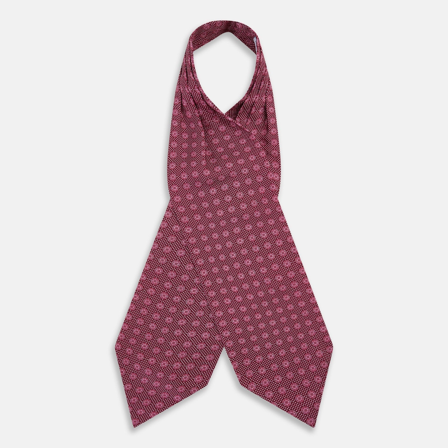 Burgundy Medallion Silk Cravat