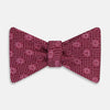 Burgundy Medallion Silk Bow Tie