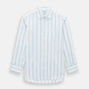 Turquoise Track Stripe Mayfair Shirt