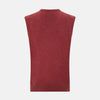 Antique Pink Cashmere V-Neck Vest