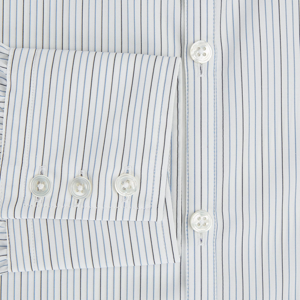 Grey and Blue Pinstripe Westminster Shirt